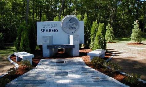 seabee memorial in the exeter ri veteran s cemetery all of the military services have a