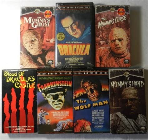 Frankenstein Dracula Mummy Wolfman Vhs Classic Universal Monsters Collection Picclick