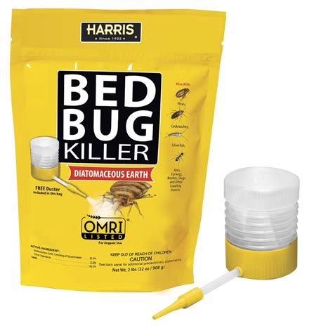 Harris 32 Oz Diatomaceous Earth Bed Bug Killer Hde 32 The Home Depot