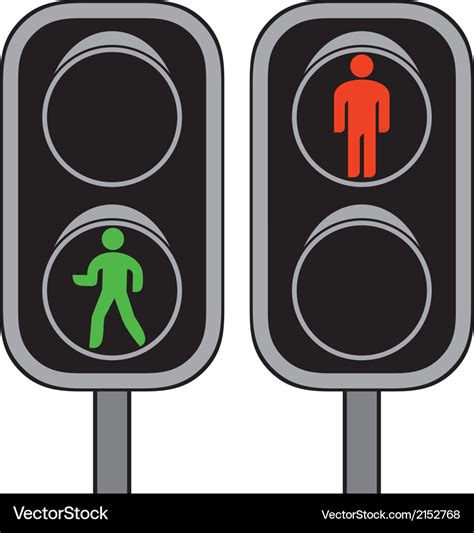 Pedestrian Traffic Lights Royalty Free Vector Image
