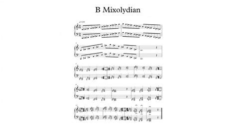 B Mixolydian Scale And Chords Youtube