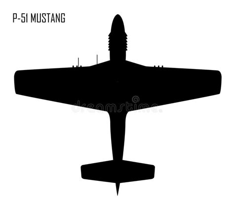 World War Ii North American P 51 Mustang Stock Vector Illustration