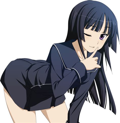 Download Anime Anime Girls Long Hair Simple Background Black Anime Girl Bending Over