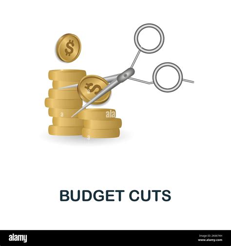 Budget Cuts Icon 3d Illustration From Project Development Collection