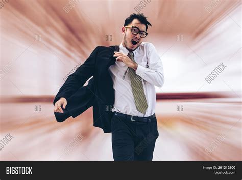 Rushing Businessman Image And Photo Free Trial Bigstock