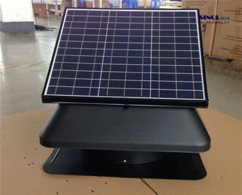 China 14inch 30w Solar Powered Roof Vent Exhaust Fan With Square Cover