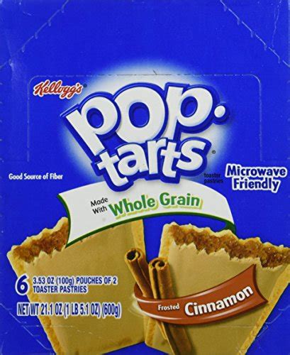kellogg s whole grain frosted pop tart cinnamon 21 1 ounce pack of 72