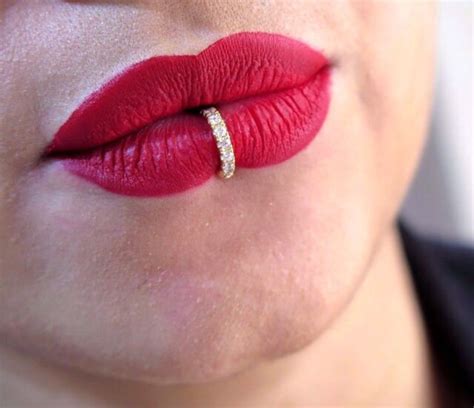 Gold Lip Ring 20g Fake Lip Ring Gold Faux Lip Piercing Hoop Jolliz