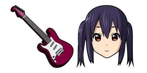 K On Azusa Nakano And Guitar Cursor Custom Cursor K On Azusa Azusa