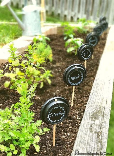 Garden Markers Are Lined Up In The Dirt