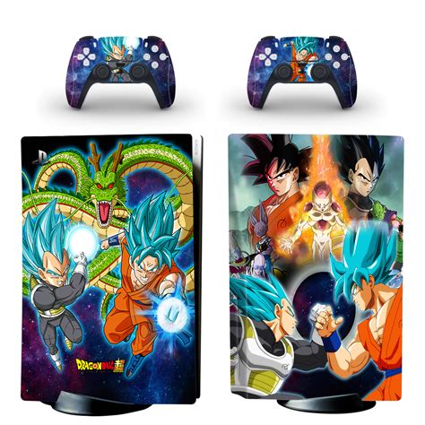 Dragon Ball Z Ps5 Skin Sticker For Playstation 5 And Controllers Design