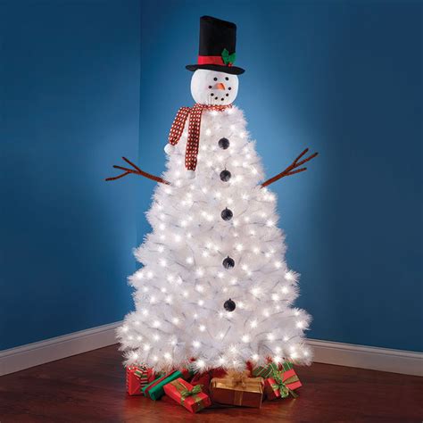 Illuminated Snowman Christmas Tree The Green Head