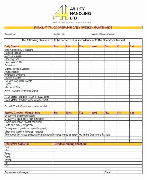 The Benefits Of Using A Maintenance Checklist Template Excel Free