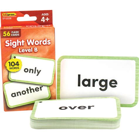 Sight Words Flash Cards Level B Sisu