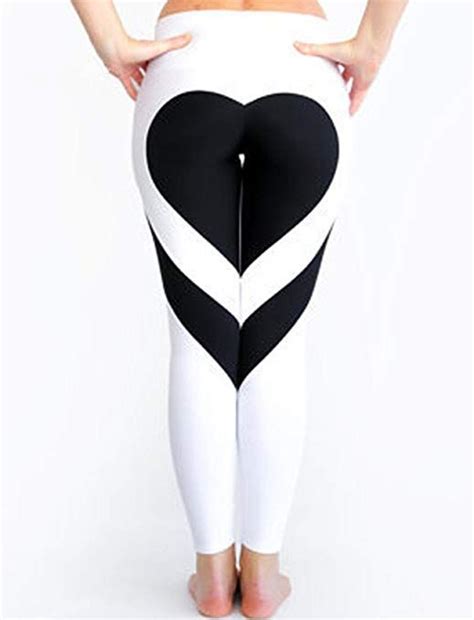 seasum women yoga pants heart shape patchwork leggings high waist capris workout