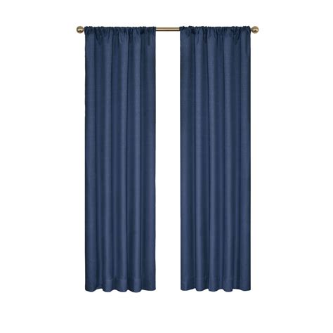 Easy to install, a convenient grommet header effortlessly slides over your preferred curtain rod (not included), while a straight bottom hem offers a tailored finish. Eclipse Kendall Blackout Denim Curtain Panel, 63 in ...
