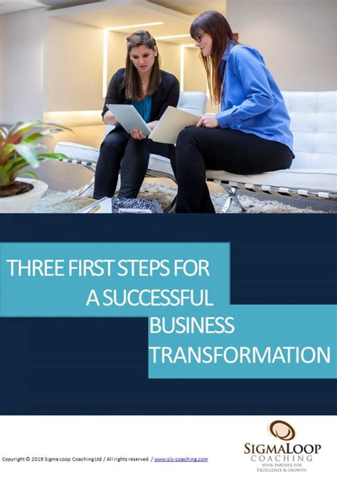 Free E Book Three First Steps For A Successful Business Transformation