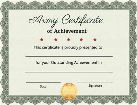 Army Certificate Of Appreciation Template Certificate Of Achievement Hot Sex Picture