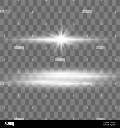 White Horizontal Lens Flares Pack Laser Beams Horizontal Light Rays