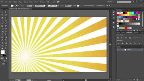 How To Make A Sunburst Effect In Adobe Illustrator Youtube