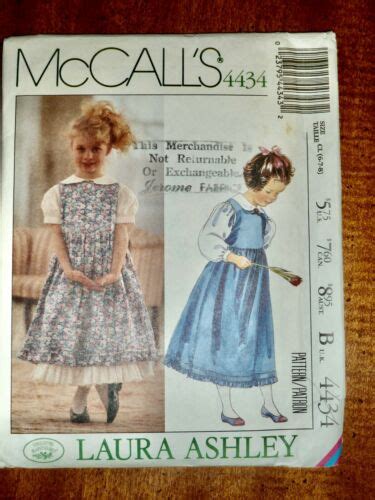 Mccalls Pattern 4434 Laura Ashley Girls Jumper Blouse And Petticoat 6