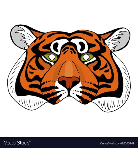 Friendly Tiger Clipart Mask
