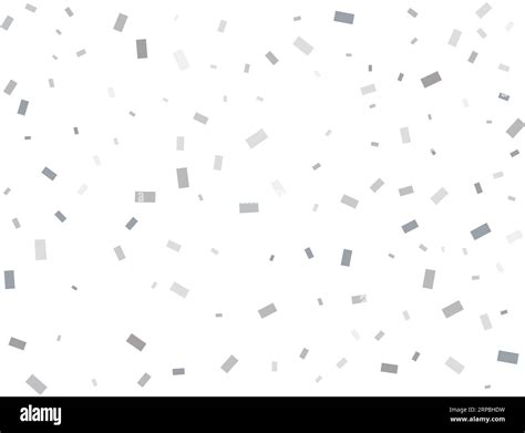 Modern Light Silver Rectangular Glitter Confetti Background White
