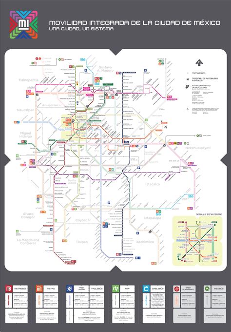 Mapa Completo Del Sistema Ciudad De Mexico Mapa Metro Ciudad De