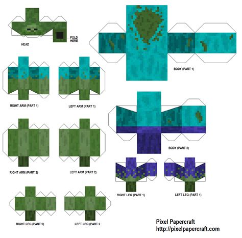 Papercraft Easier Herobrine Minecraft Printables Pape