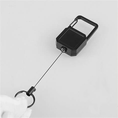 1pc Steel Wire Rope High Resilience Retractable Key Chain Outdoor