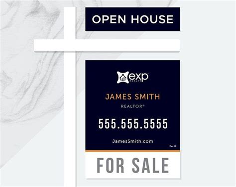 Digital Pdf Made To Order Exp Realty Real Estate Yard Sign Open House