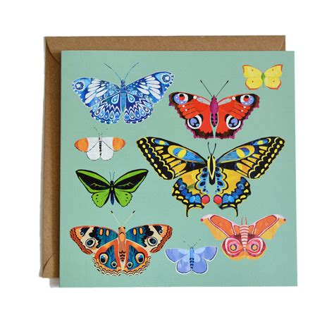 Butterfly Greeting Card Etsy Uk