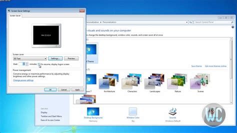 Windows 7 Change Or Adjust Screen Saver Youtube