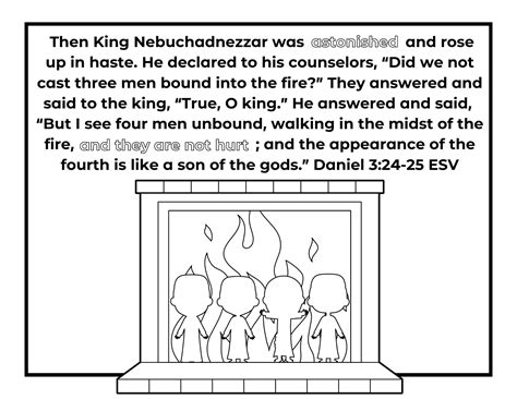 Free Fiery Furnace Coloring Pages | Healing Home