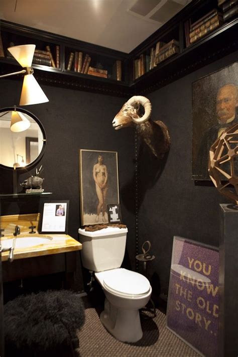 They are totally worth to include on your inspiration list when you want to remodel the decoration of. What a funky powder room. I love it! | Gothic home decor ...