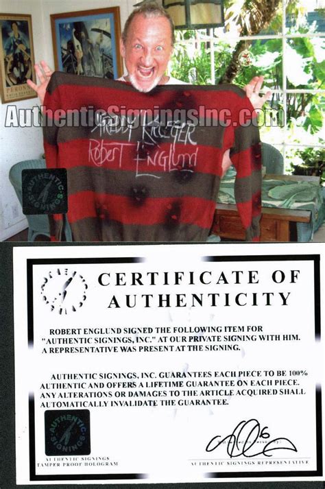 Lot Detail Rare Robert Englund Freddy Kreuger Signed Freddy Sweater