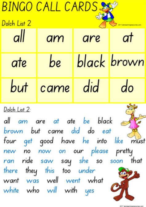 Teaching Resources Printable Dolch Sight Word Game