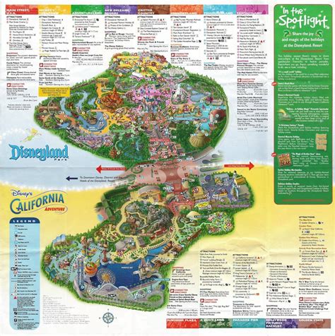 A Map Of Disneys Twin Parks Disneyland And California Adventure