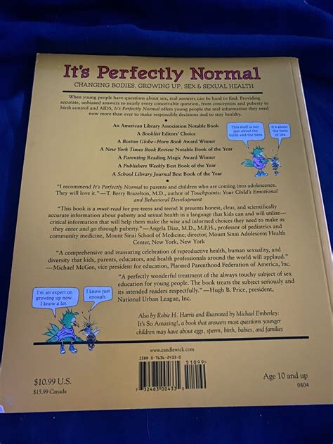 Its Perfectly Normal Pubery Book By Robie H Harris 10th Anniversary Edition Ebay