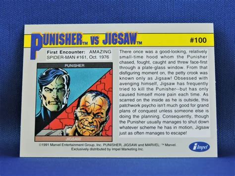 Marvel Collector Cards 1991 Marvel Universe Series 2 100 Punisher