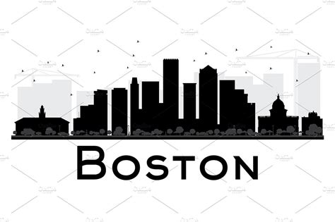 700 x 490 jpeg 31 кб. Boston City Skyline Silhouette ~ Illustrations ~ Creative ...