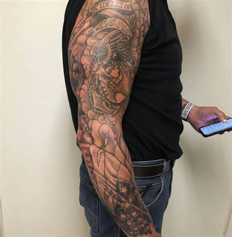 Flag, as the national emblem, serves as a symbol of the nation and its government. Top 89 American Flag Sleeve Tattoo Ideas - [2021 ...