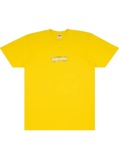 Supreme Cotton Bandana Box Logo T Shirt In Yellow For Men Lyst