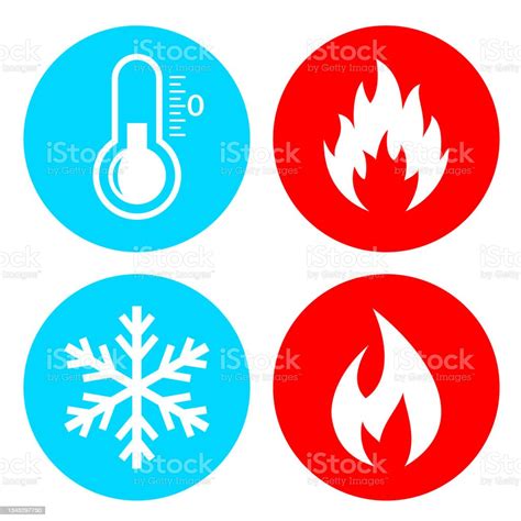 Hot And Cold Vector Icons Set Stock Illustration Download Image Now