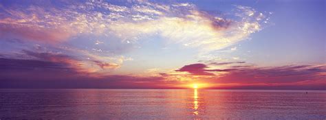 Sunset Over The Ocean Gulf Of Mexico Photograph By Panoramic Images