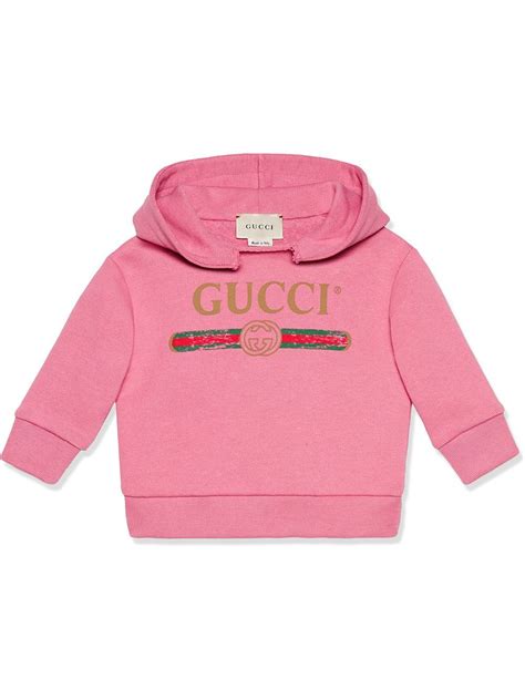 Gucci Kids Logo Print Hooded Sweatshirt Farfetch Girl Sweatshirts
