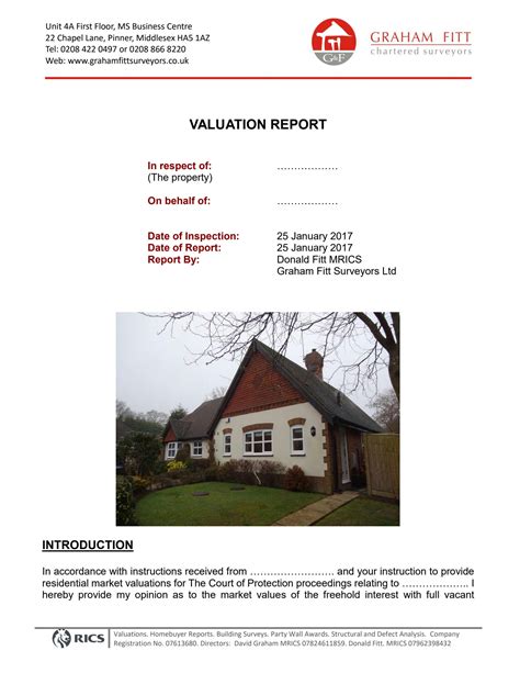 Solution Residential Property Valuation Report Sample Studypool