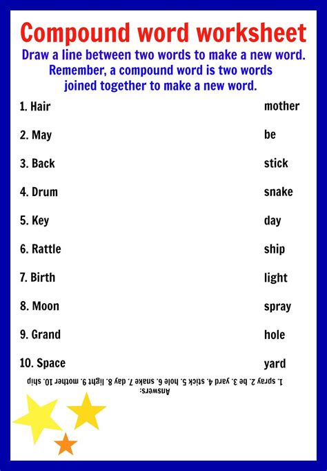 Compound Words Worksheets For Fun Learning