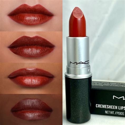 Mac Cosmetics Makeup Mac Cremesheen Lipstick Dare You Warm Dark Red