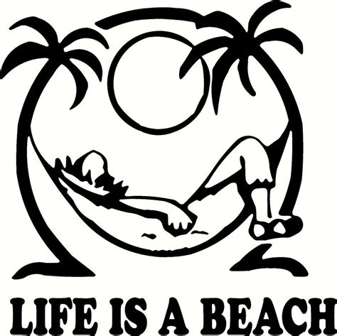 life is a beach decal auto window water bottle boat graphic life is good life beach life